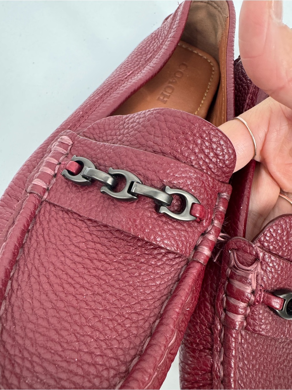 Coach Crosby Turnlock Driver Leather Loafer Size 7.5B - Picture 6 of 11